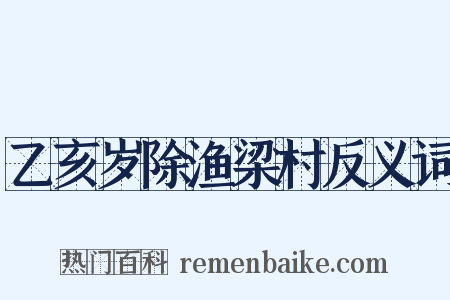 乙亥岁除渔梁村反义词是什么意思的图片